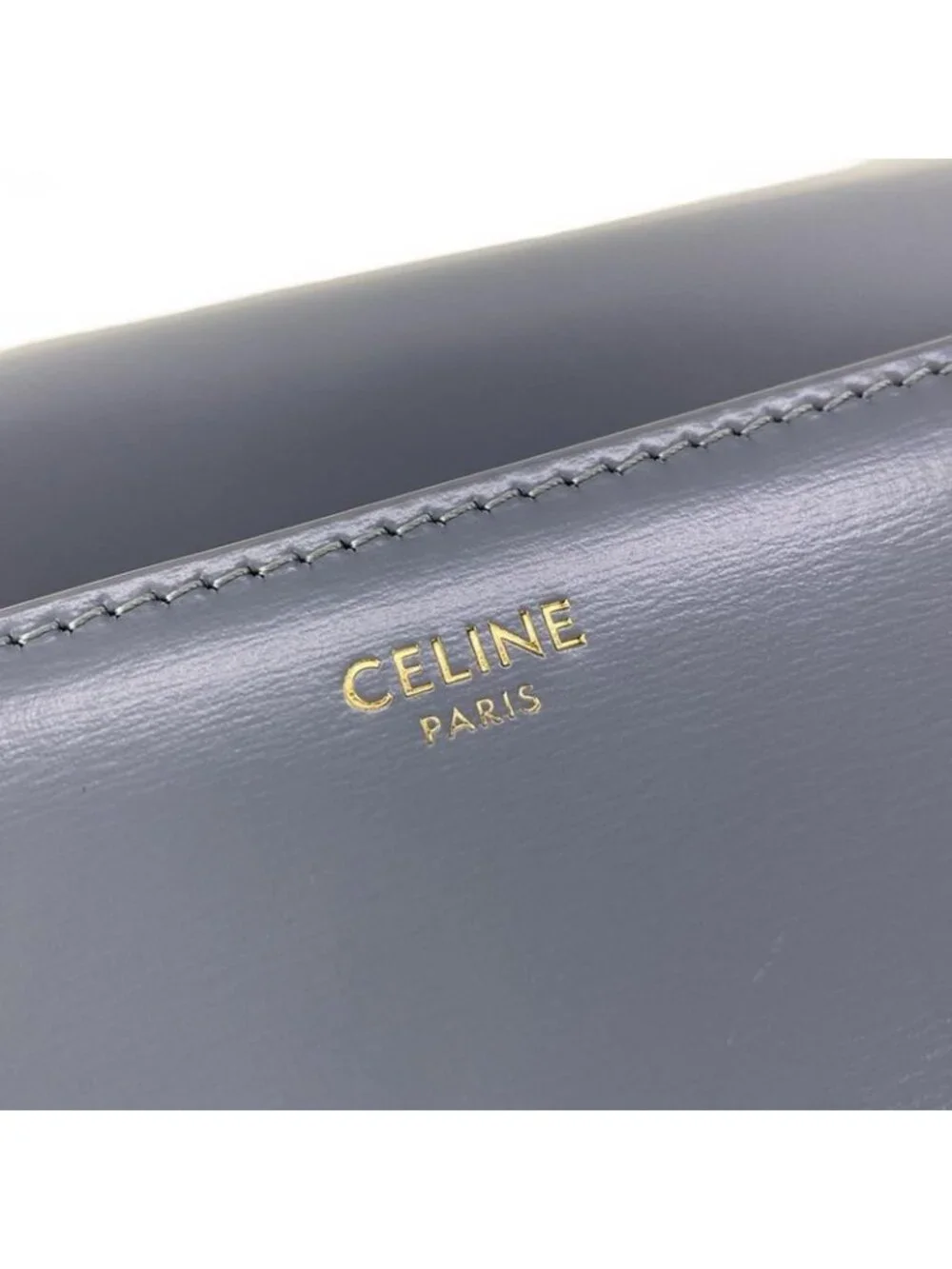 Celine Shoulder Bag Triomphe Blue Gray - Picture 12 of 16